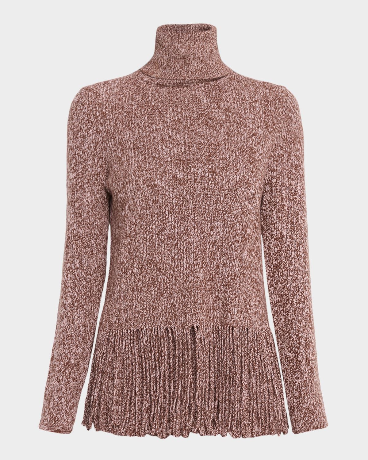 Hypnotic Fringed Turtleneck Sweater
