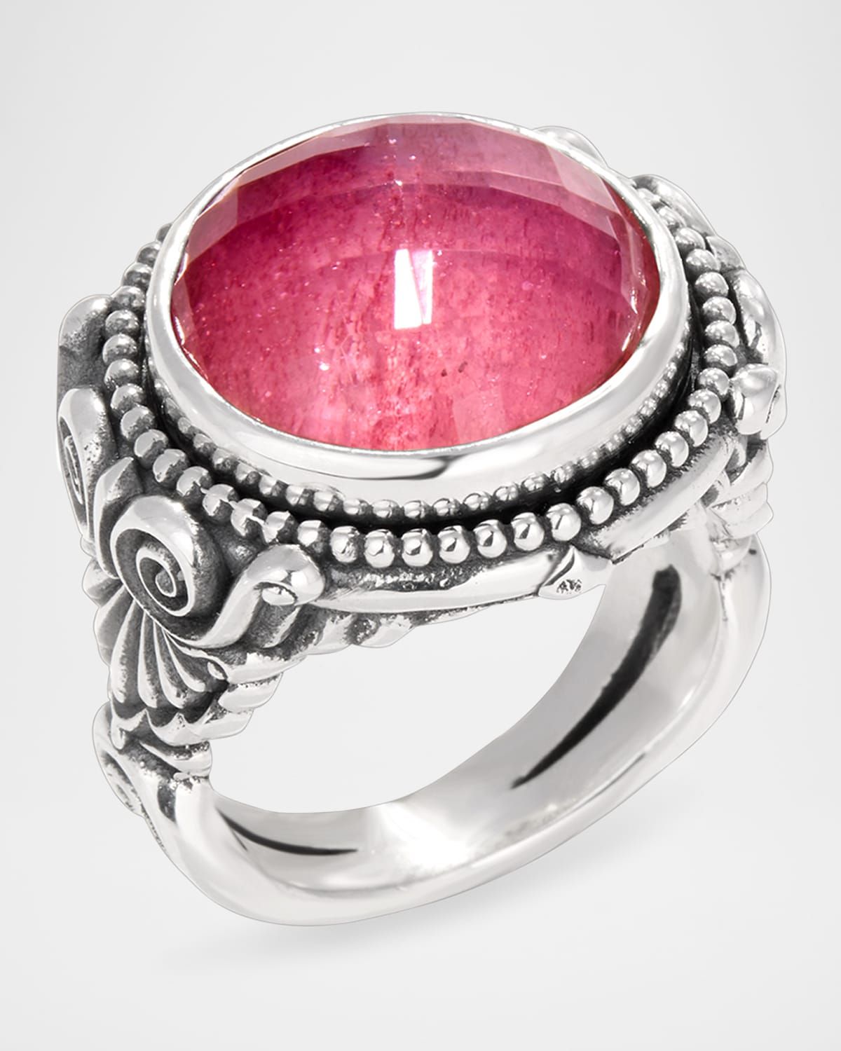 Ivy Strawberry Quartz Triplet Ring