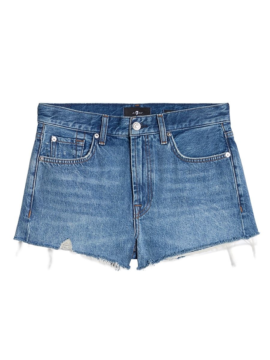 Women's June Frayed Hem Denim Shorts - Roundup - Size 32