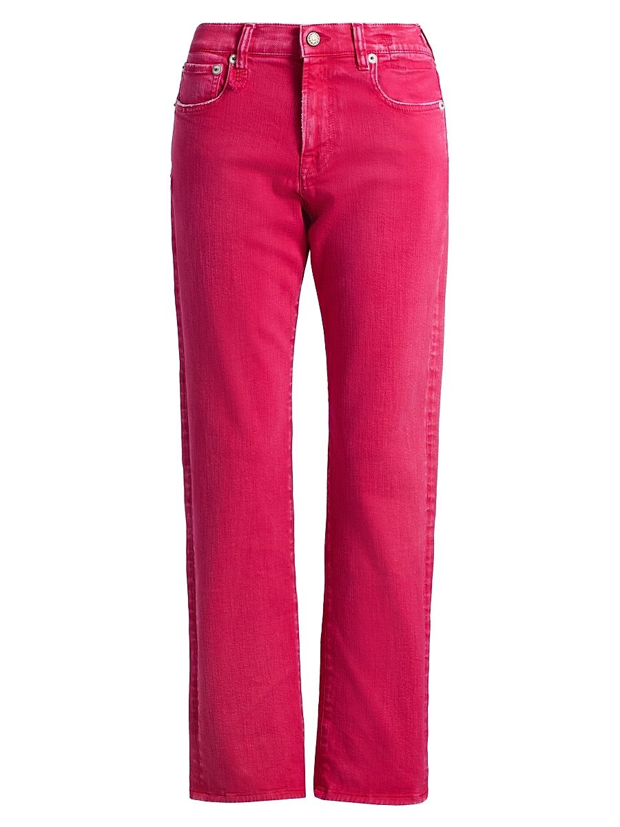 Women's Romeo Straight-Leg Jeans - Fuchsia Stretch - Size 24