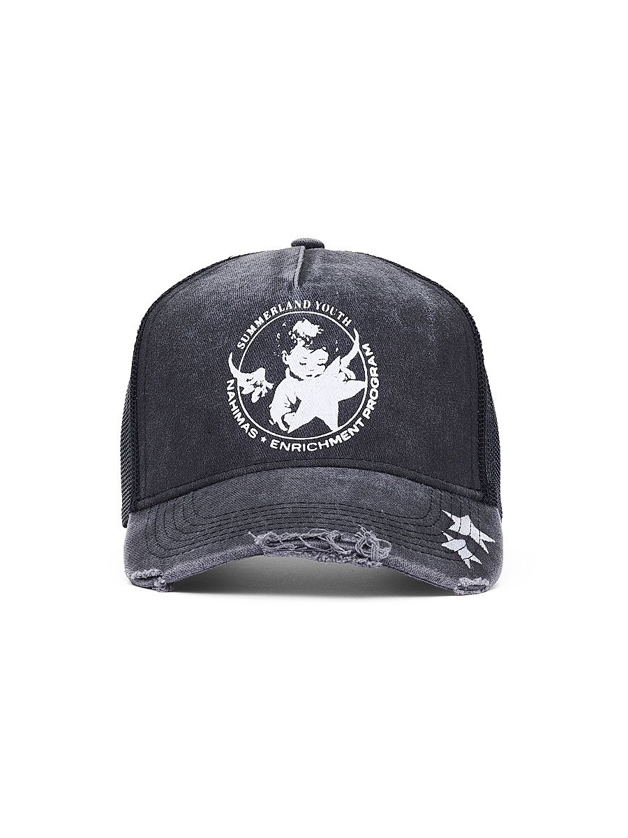 Men's Youth Enrichment Trucker Hat - Worn Black