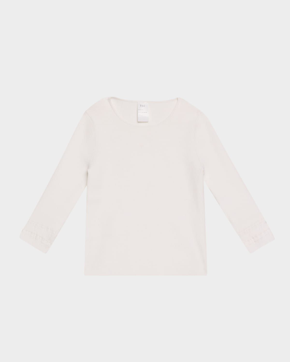 Ribbed 3/4-Sleeve Top