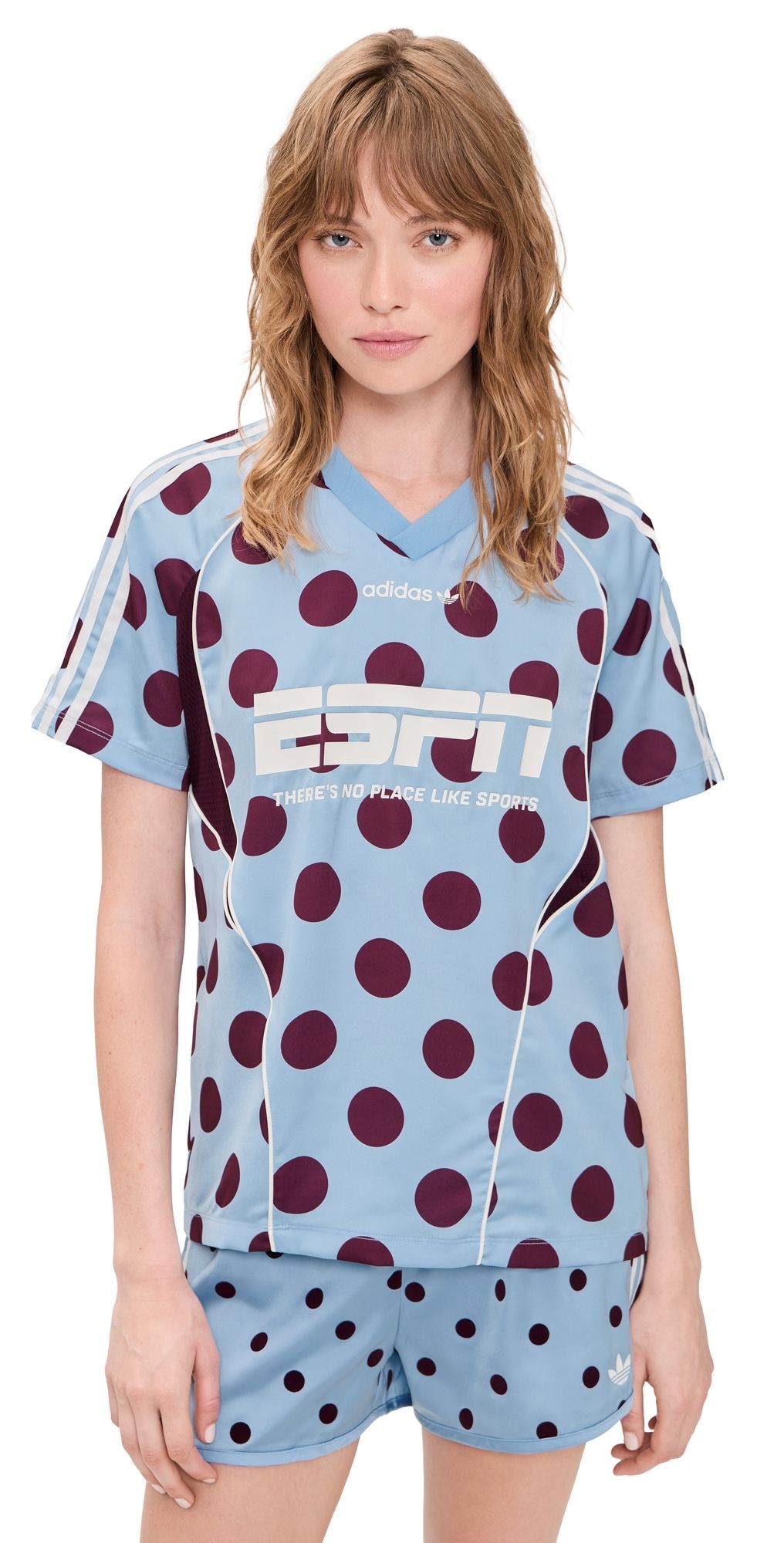 adidas Satin Short Sleeve Tee Clear Sky M