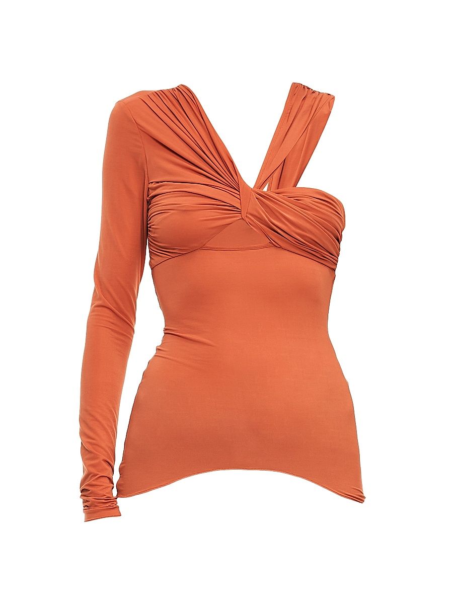 Women's One-Shoulder Top - Autumn Glaze - Size Large