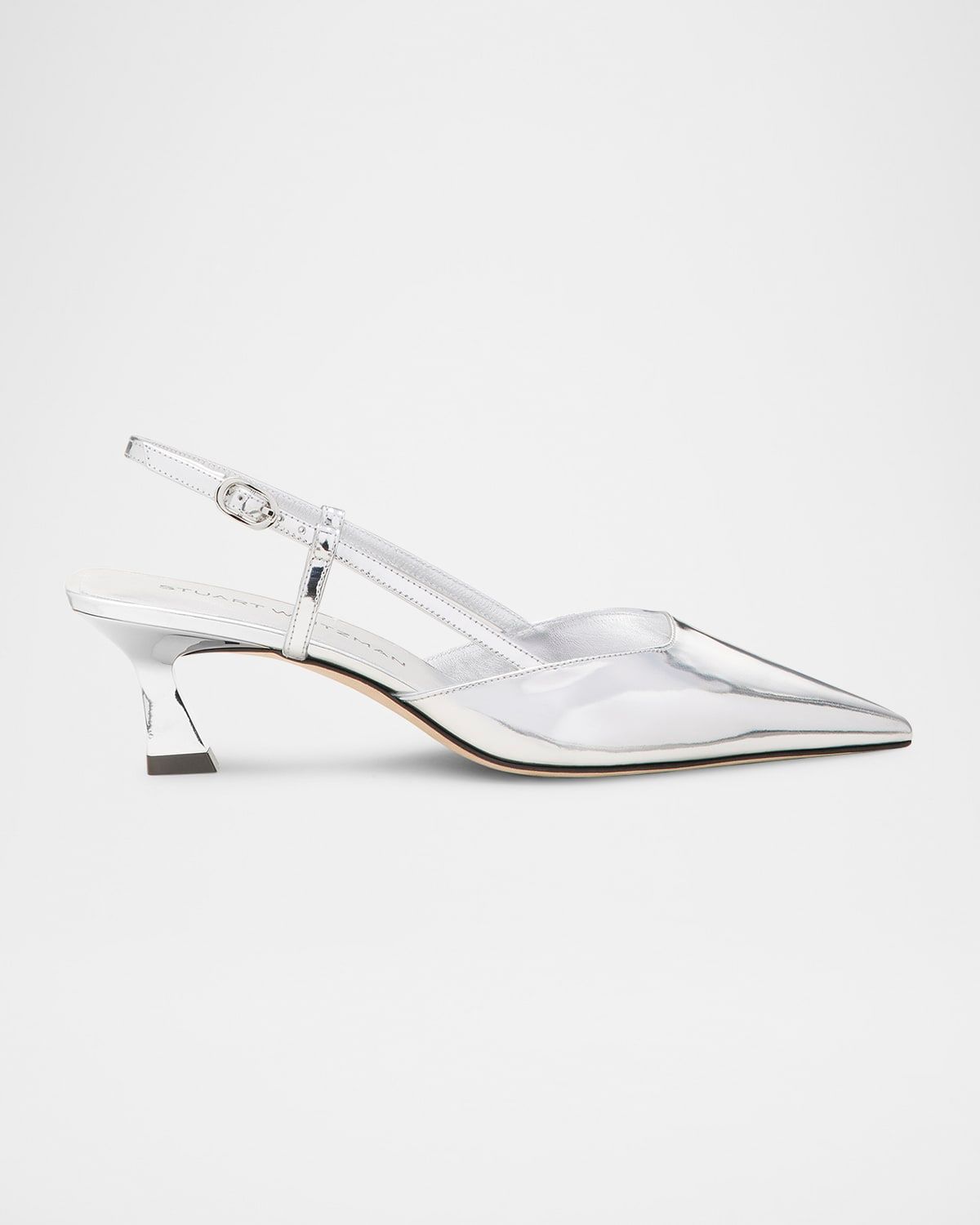 Vinnie Metallic Kitten Slingback Pumps