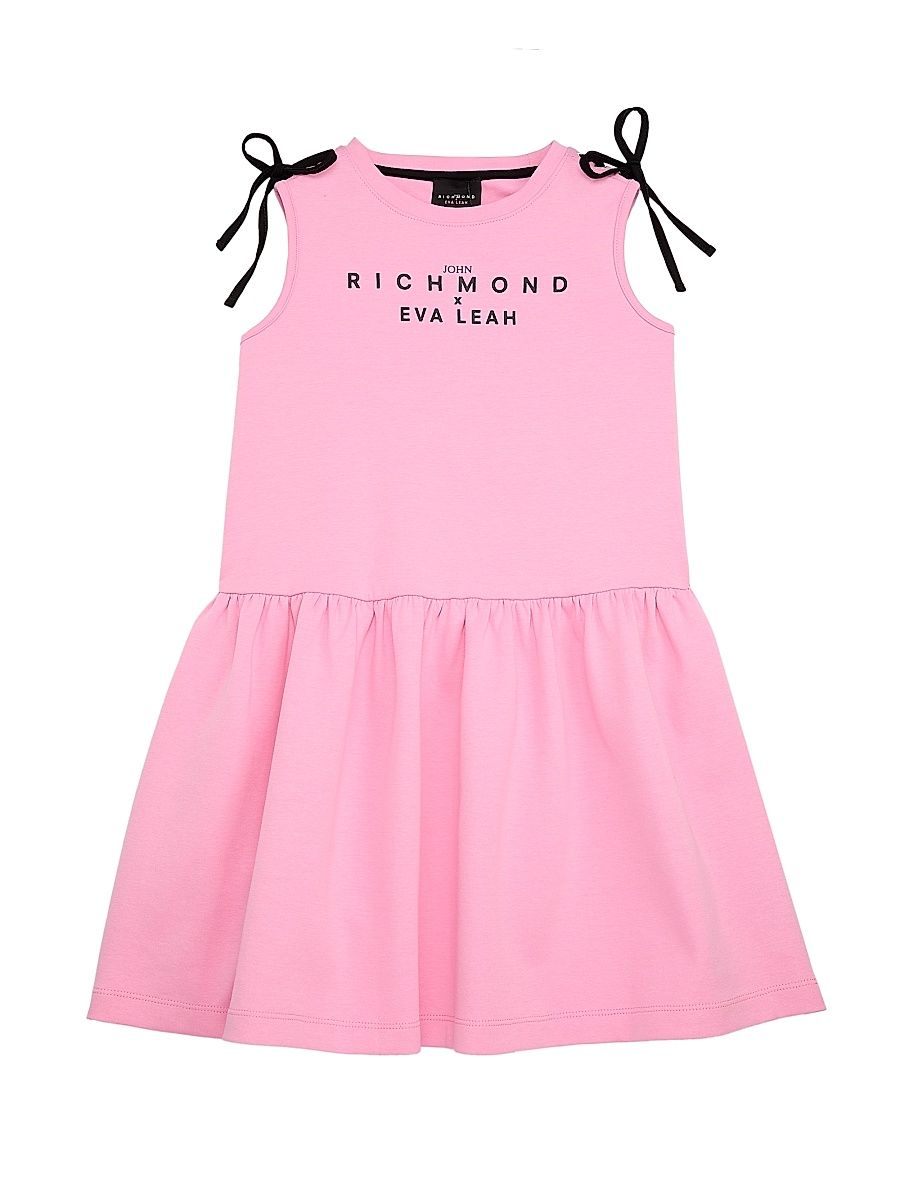 Little Girl's & Girl's Logo T-Shirt Midi-Dress - Pink - Size 10