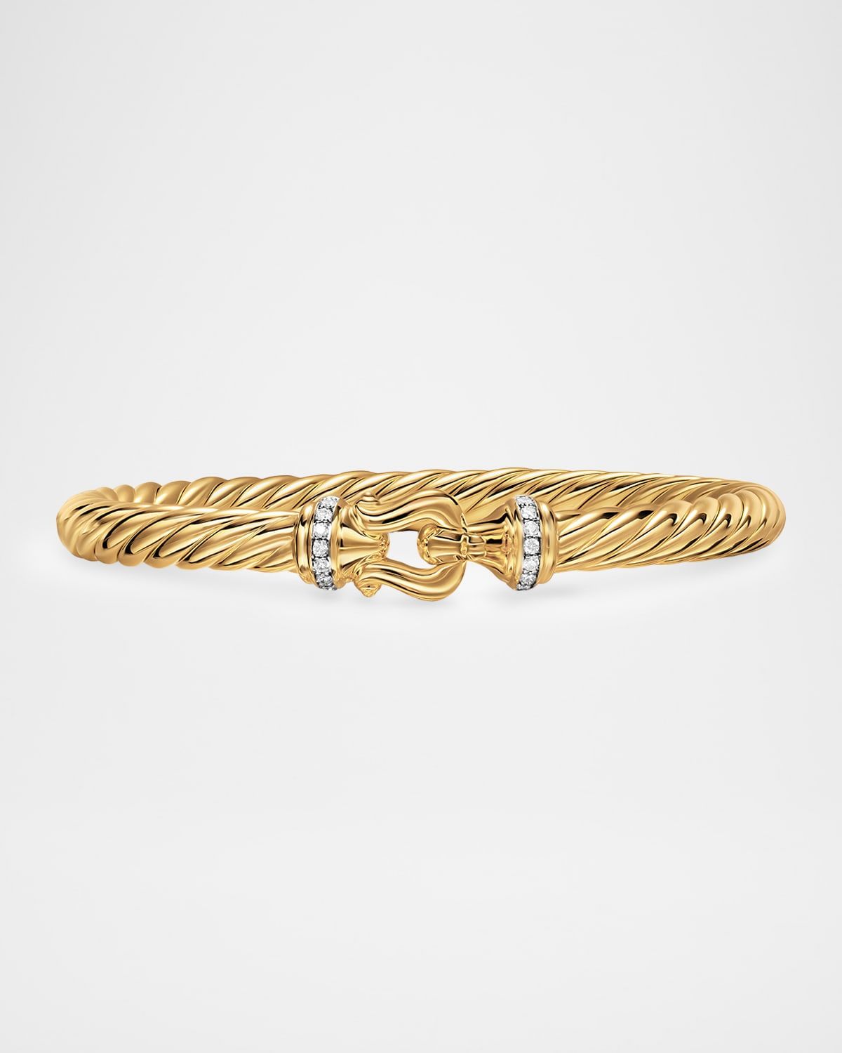 Cablespira Buckle Bracelet with Diamonds in 18K Gold