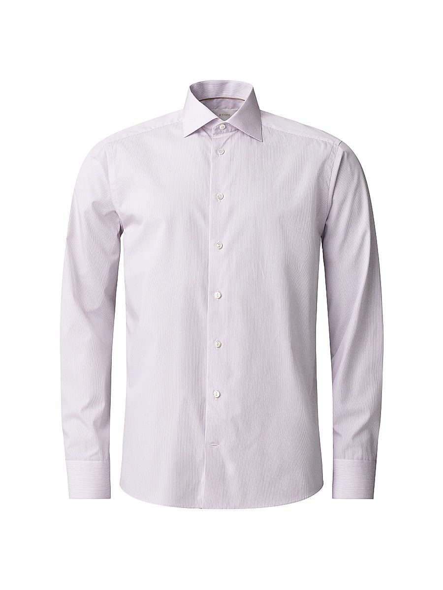 Men's Contemporary-Fit Elevated Stripe Shirt - Pink - Size 18