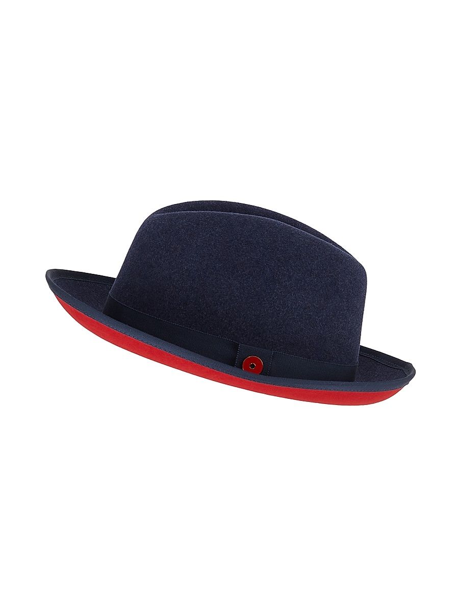 Men's King Wool Fedora - Blue - Size XL