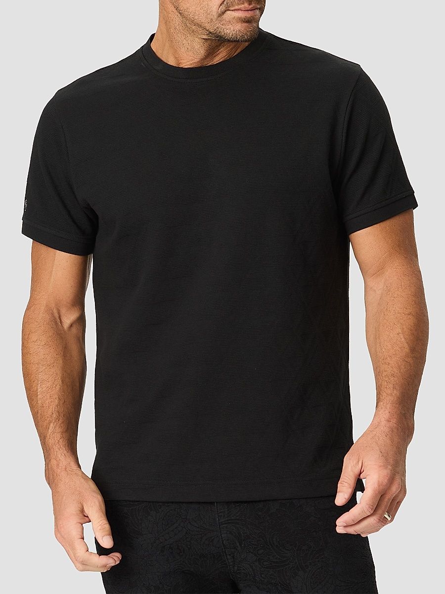 Men's Baslow Knit T-Shirt - Black - Size XXL
