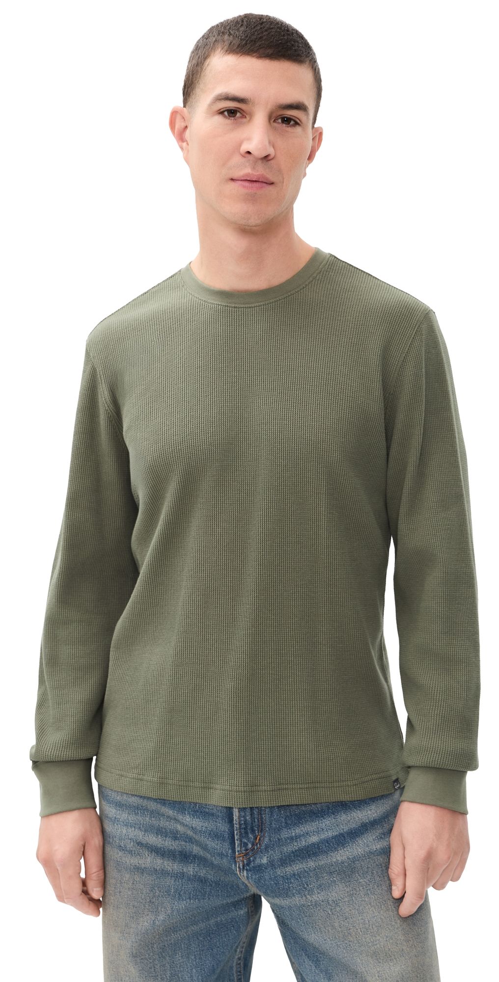 RAILS Smith Waffle Knit Thermal Top Pine Needle L