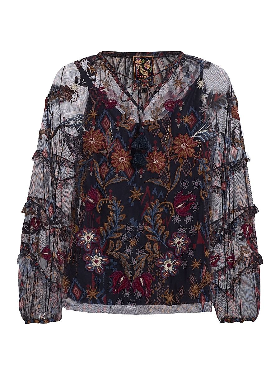 Women's Saphire Monika Mesh Blouse - Monika - Size XL