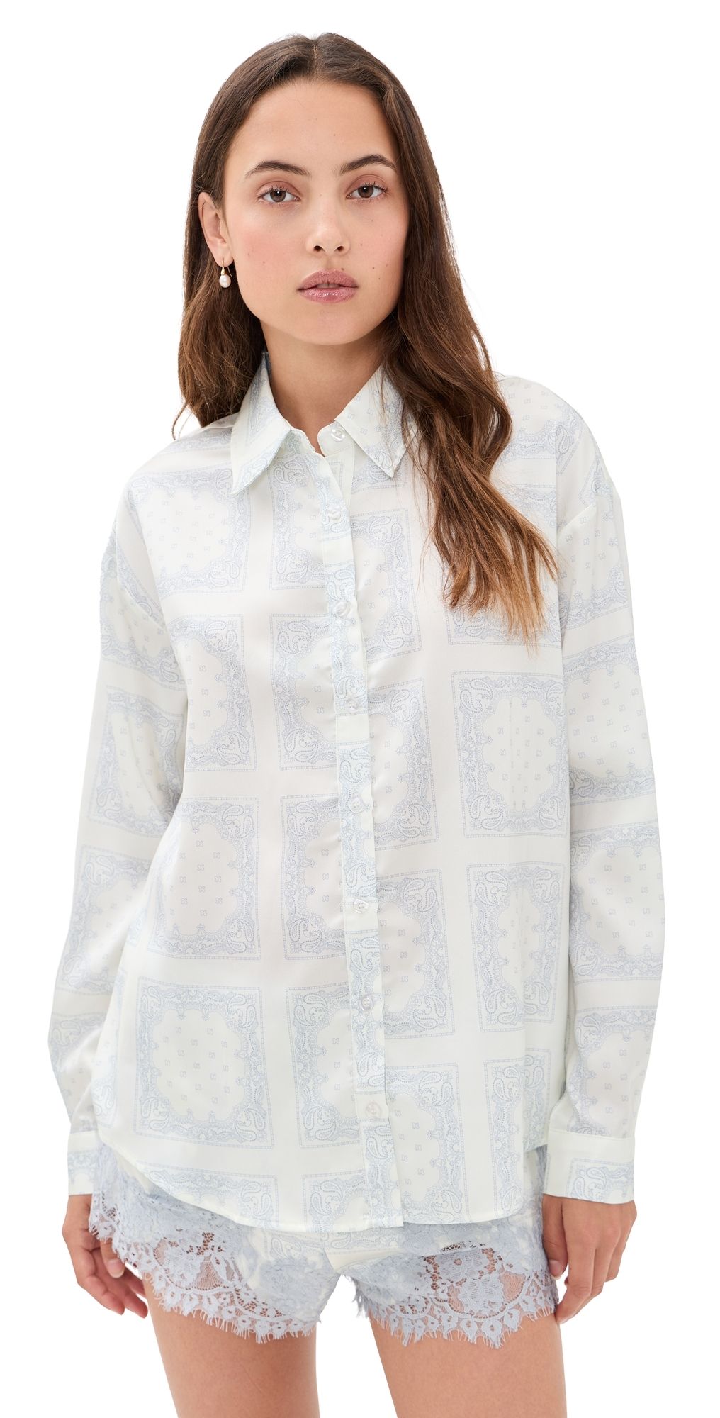 Bailey Rose Blue Buttondown Blue M