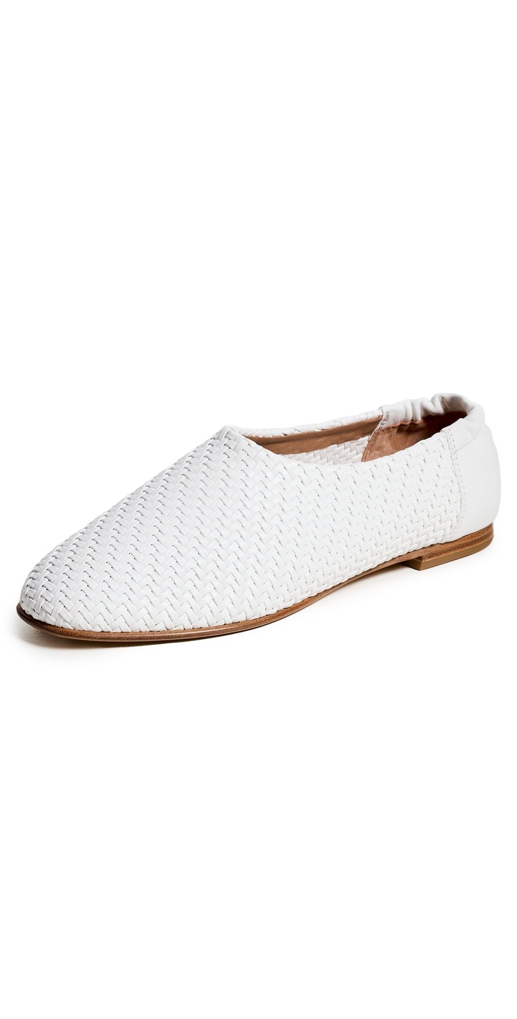 SIMKHAI Eden Woven Ballet Flats Ivory 38