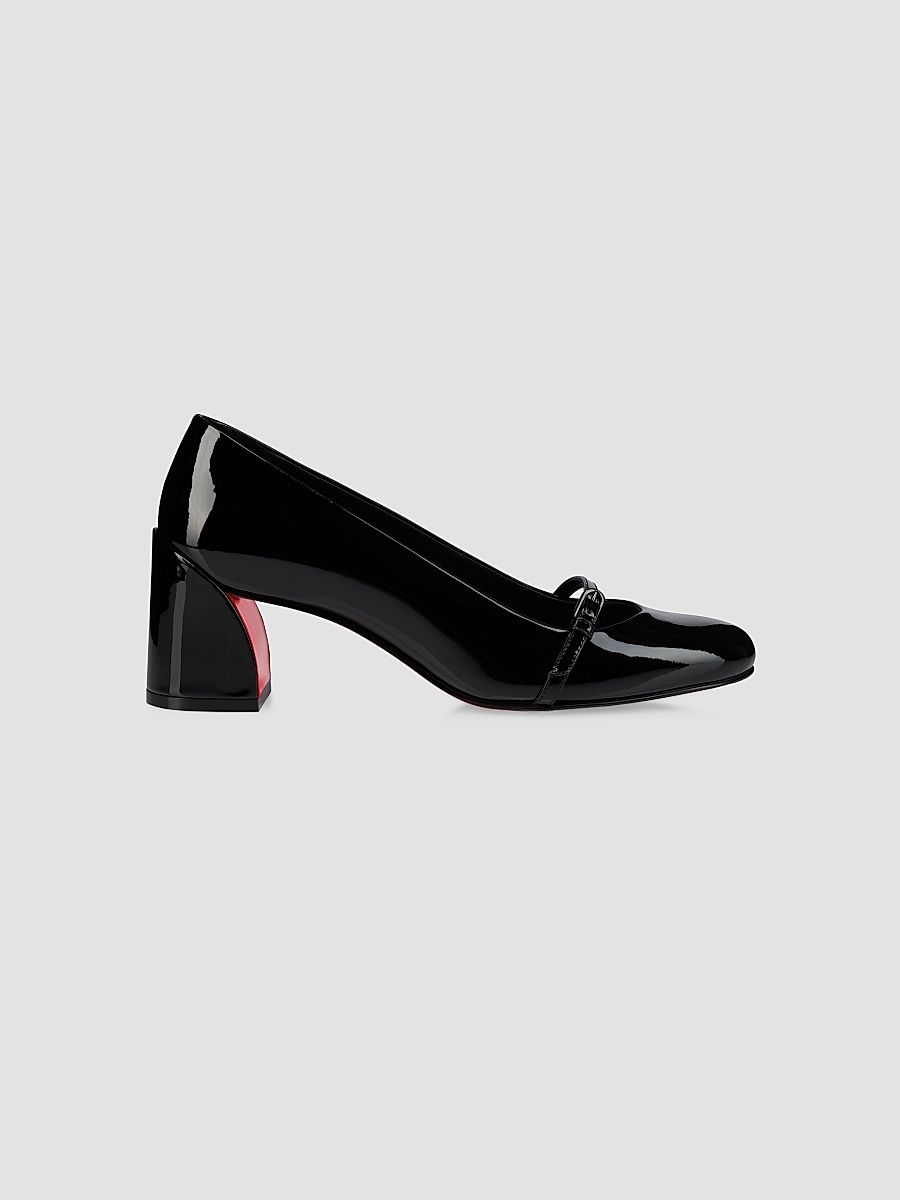 Christian Louboutin Women's Jane Nina Patent Leather Pumps - Black - Size 12