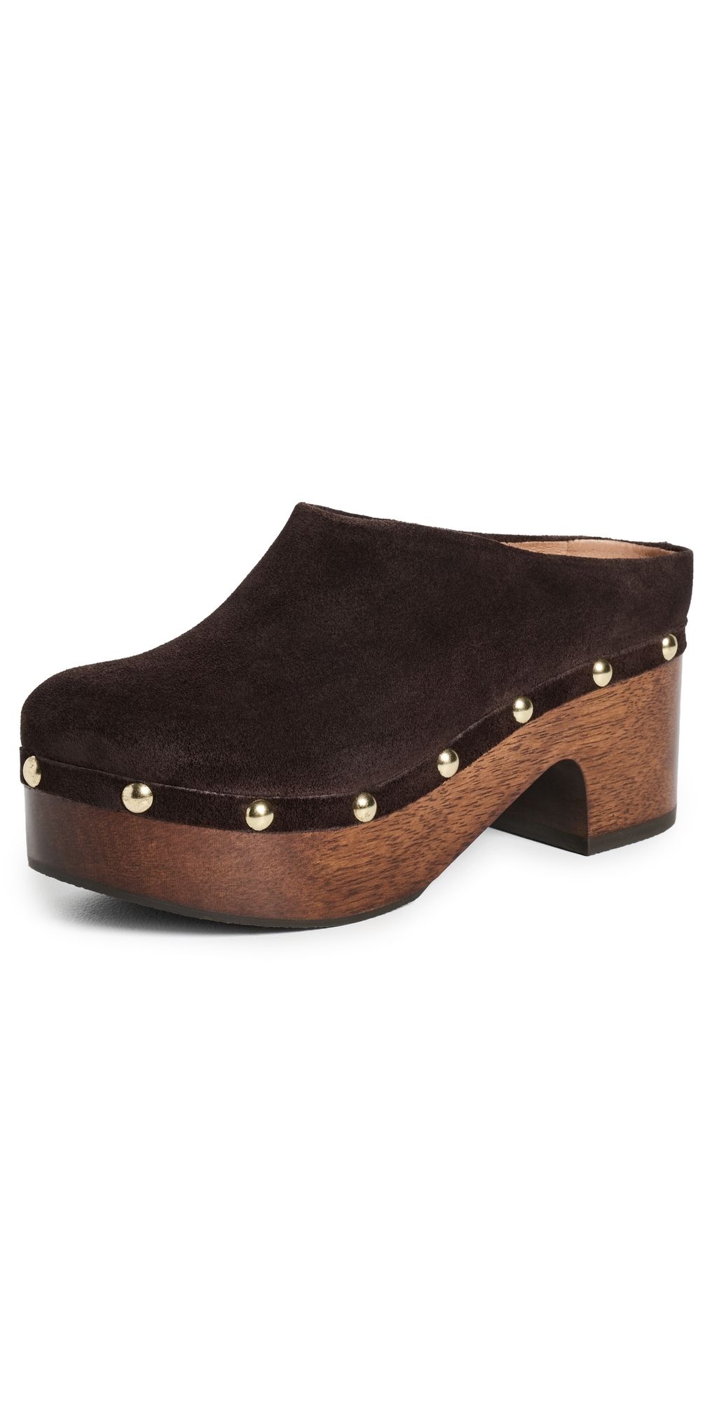 Free People Calli Clogs Weathered Mink Suede 7