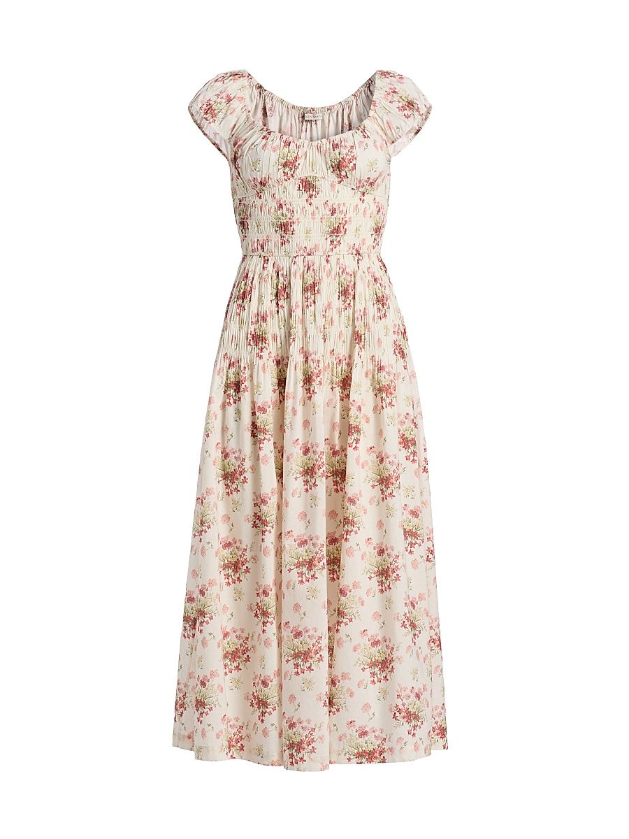 Women's Quinette Floral Midi-Dress - Lantana Floral - Size XXS