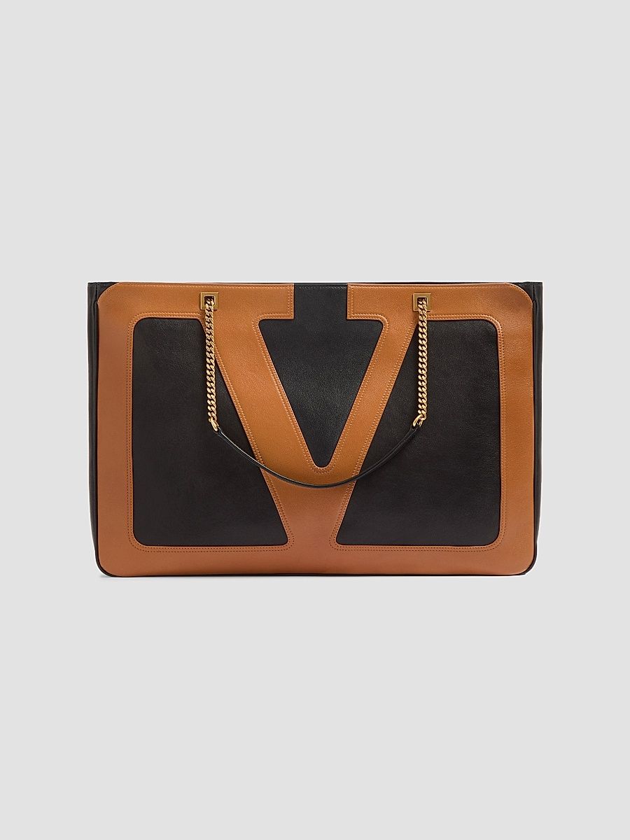 Men's Viva Superstar Nappa Leather Shopper Bag - Black Spice