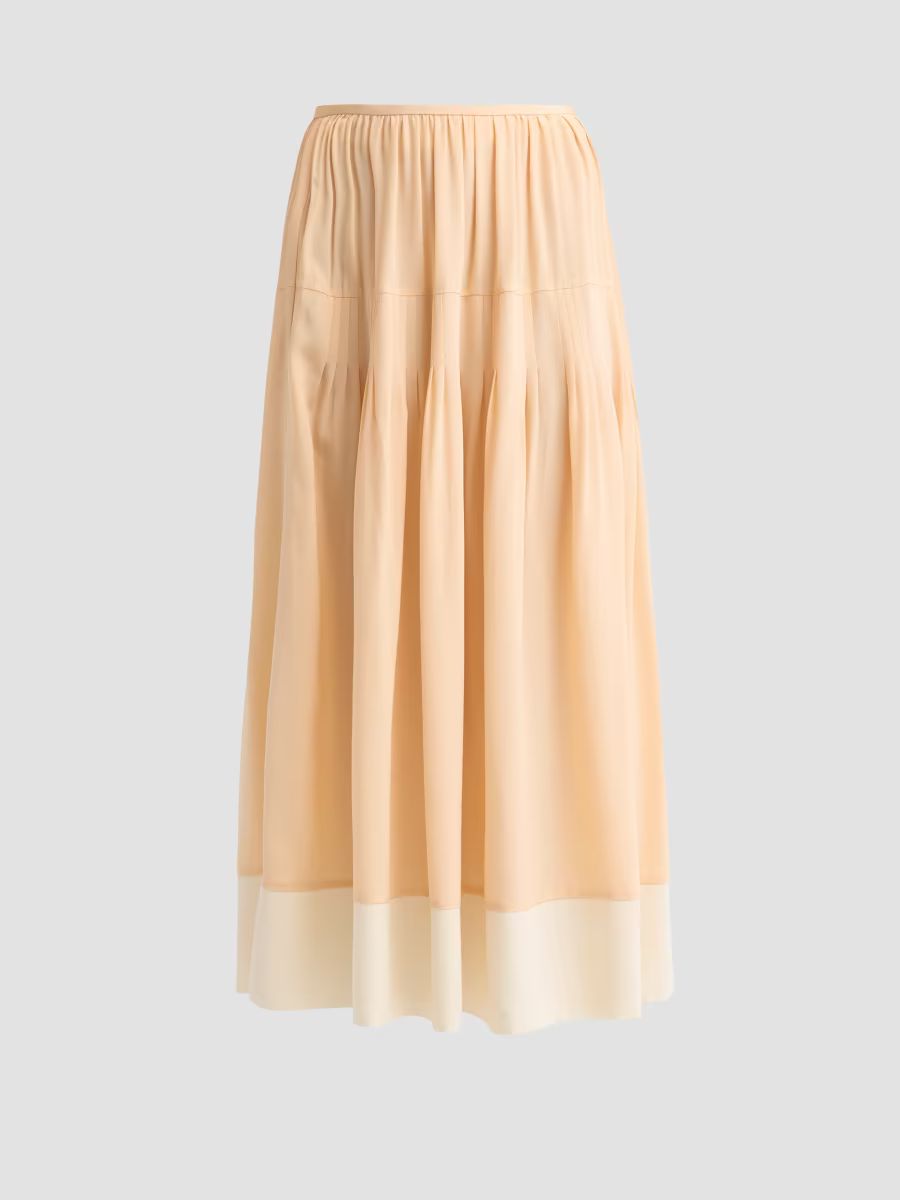 Ulla Johnson Women's Yvette Silk Midi Skirt - Peony - Size 14