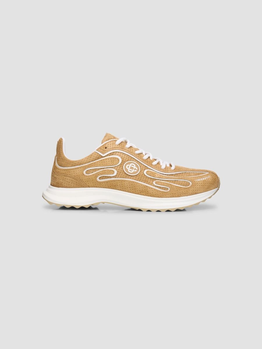 Casablanca Men's Stade Low-Top Sneakers - Textile Beige - Size 13