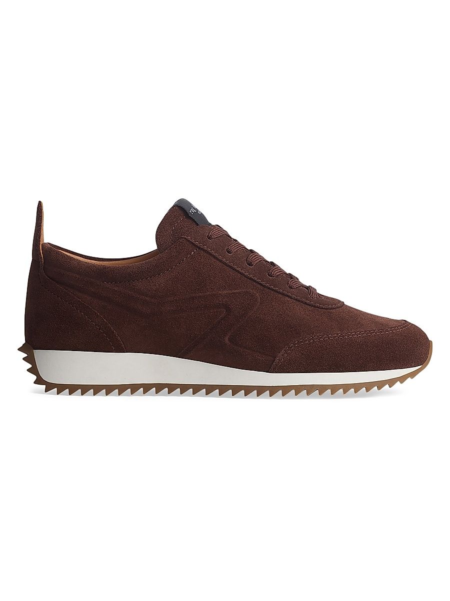 Women's Retro Runner Suede Low-Top Sneakers - Mocha Suede - Size 8