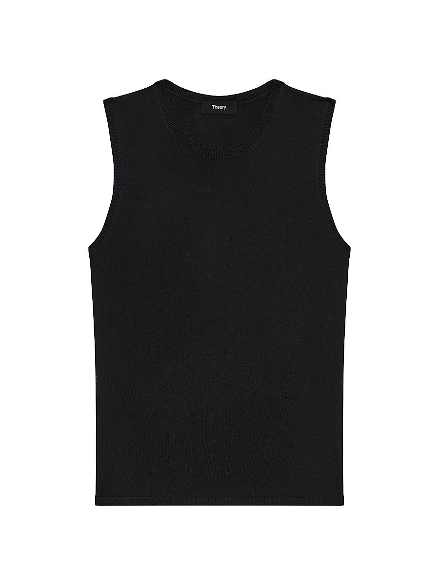 Women's Crewneck Tank Top - Black - Size Large