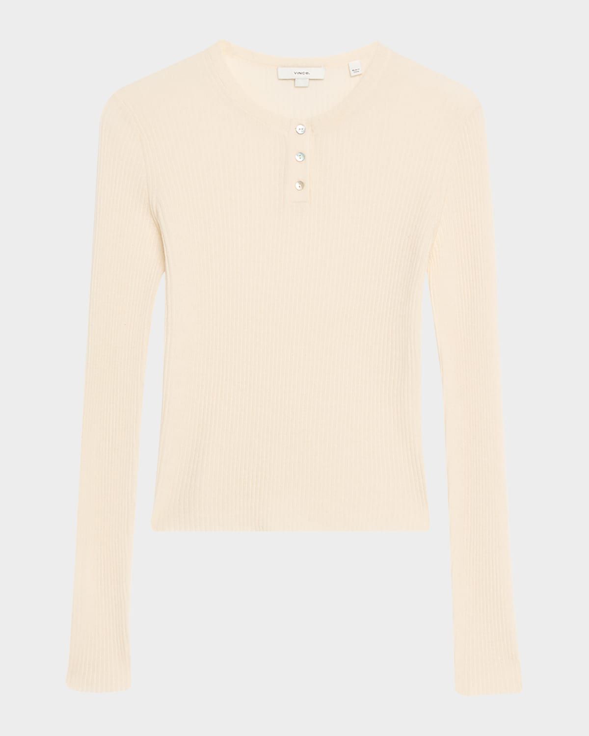 Ribbed Long-Sleeve Henley