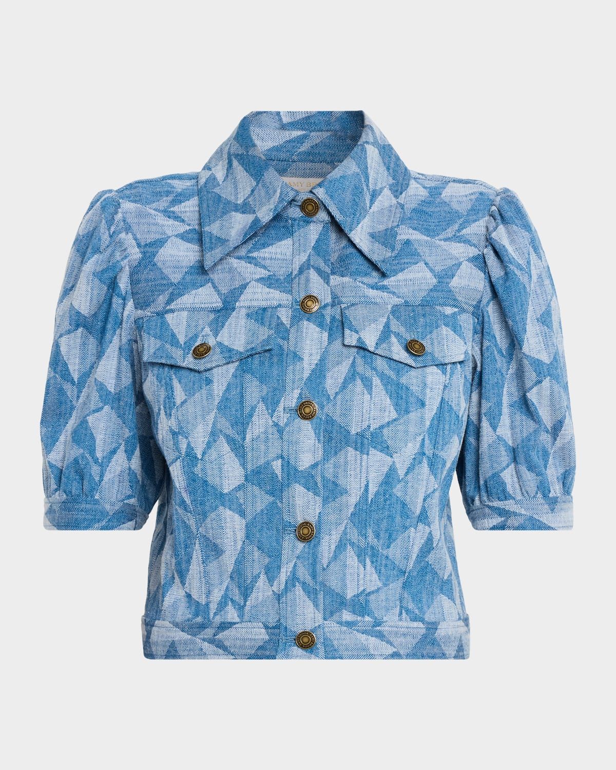 Angelica Geometric Denim Jacket