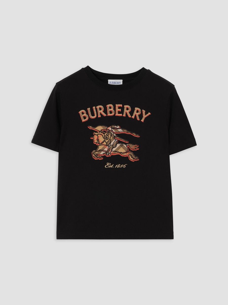 Burberry Boy's Little Boy's & Boy's Knight Check Cotton T-Shirt - Black - Size 10
