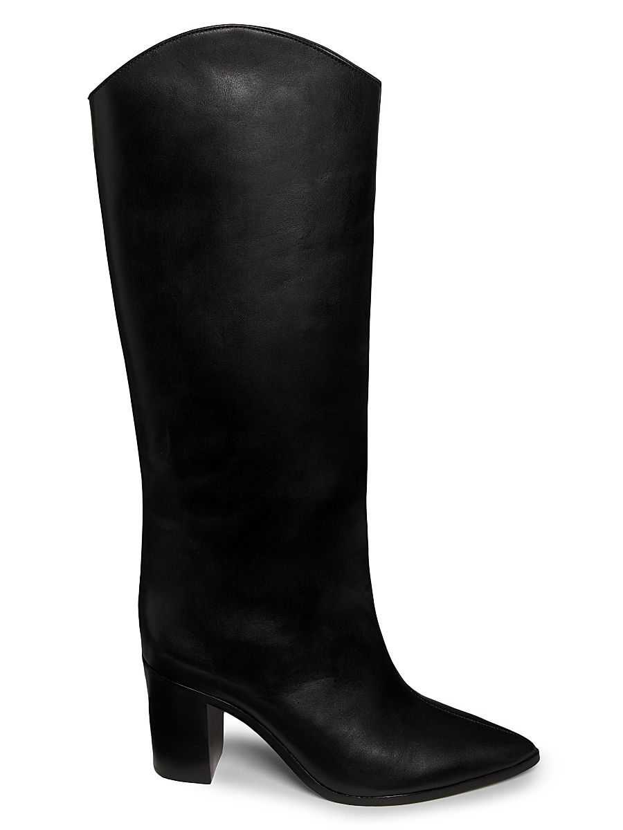 Women's Maryana 85MM Leather Knee-High Boots - Black - Size 11