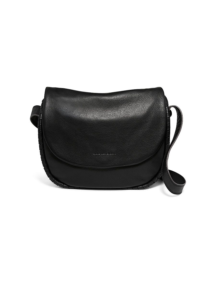 Women's Mercer Leather Messenger Bag - Black