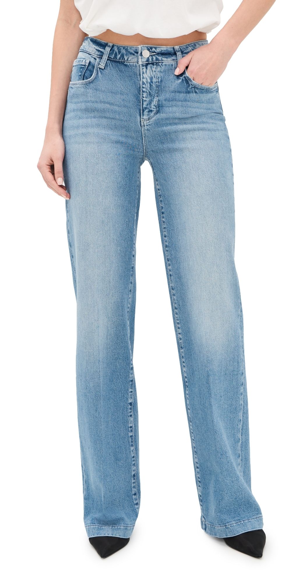 L'AGENCE Clayton Wide Leg Jeans Calabasas 27