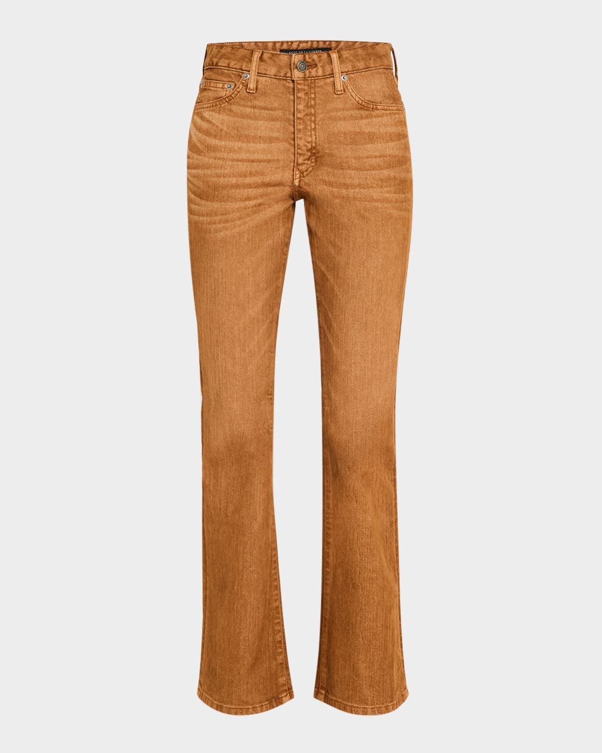 Camila Mid-Rise Twill Bootcut Pants