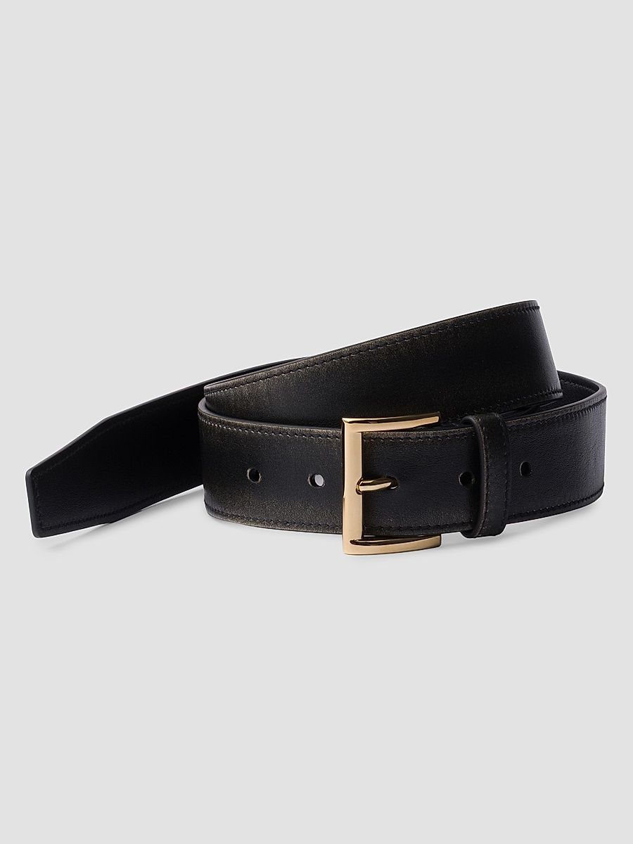 Women's Leather Belt - Black - Size 30