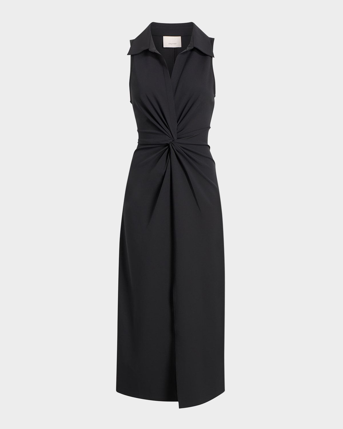 Mckenna Sleeveless Twist-Front Midi Dress
