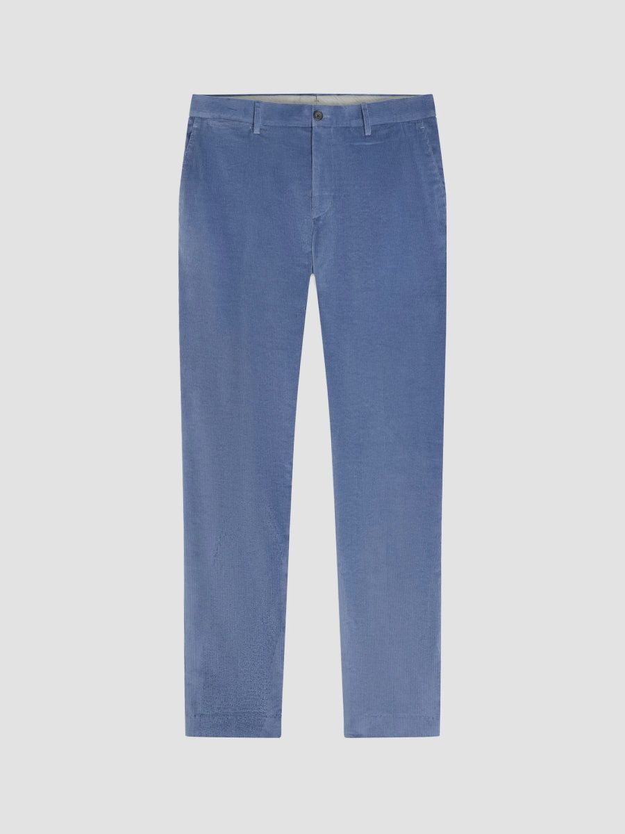 Bugatchi Men's Stretch Cotton Corduroy Pants - Cortina Blue - Size 40