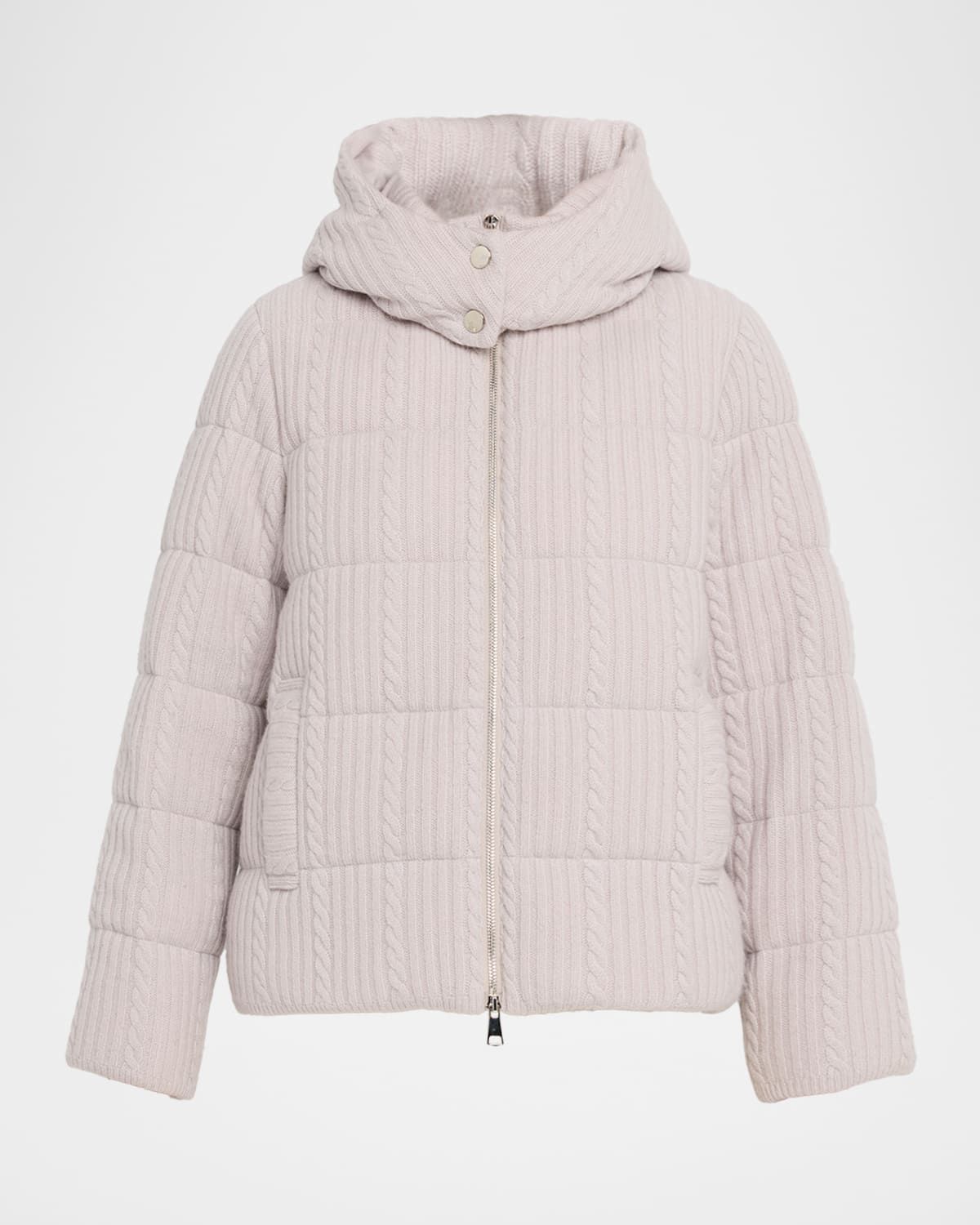 Cable Wool-Cashmere Puffer Jacket