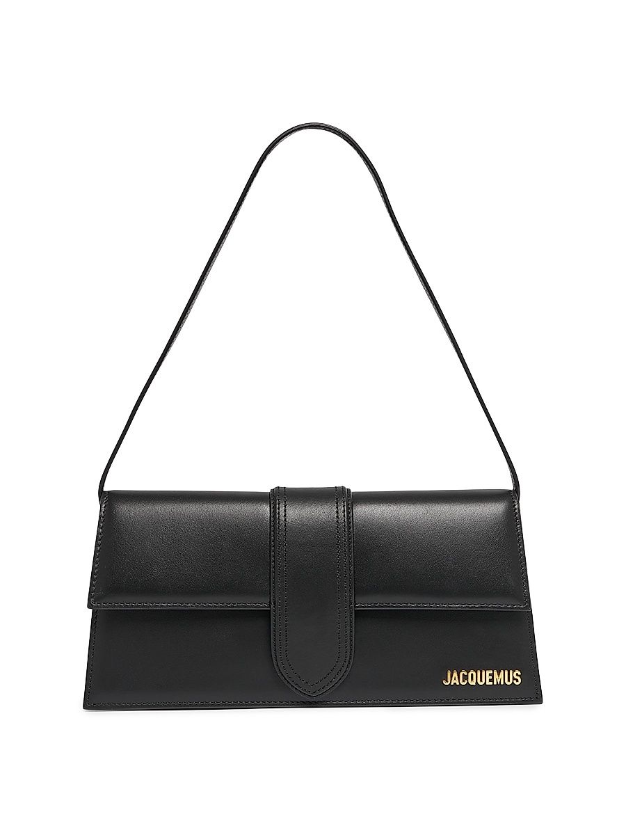 Women's Le Bambino Logo Leather Shoulder Bag - Black