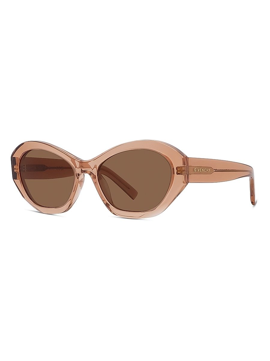 Women's 57MM Cat-Eye Sunglasses - Transparent Rust Brown
