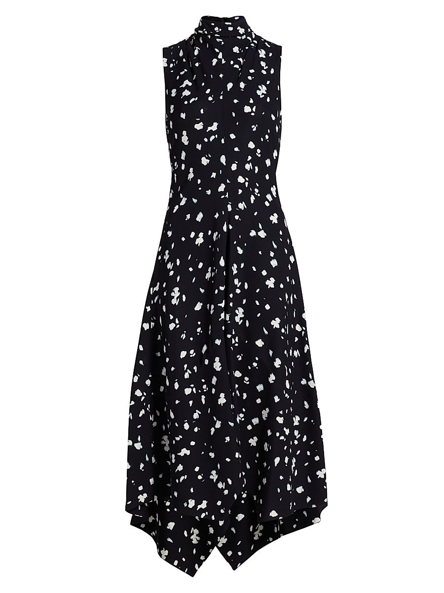 Women's Devora Printed Midi-Dress - Black Multi - Size 6