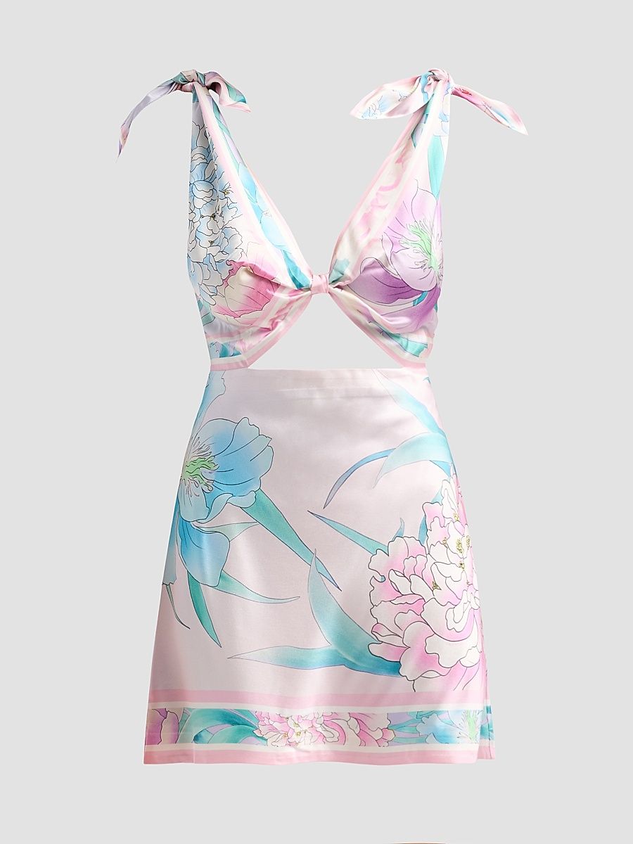 Women's Icelyn Silk Mini Dress - Beija Flor Rosa - Size XL