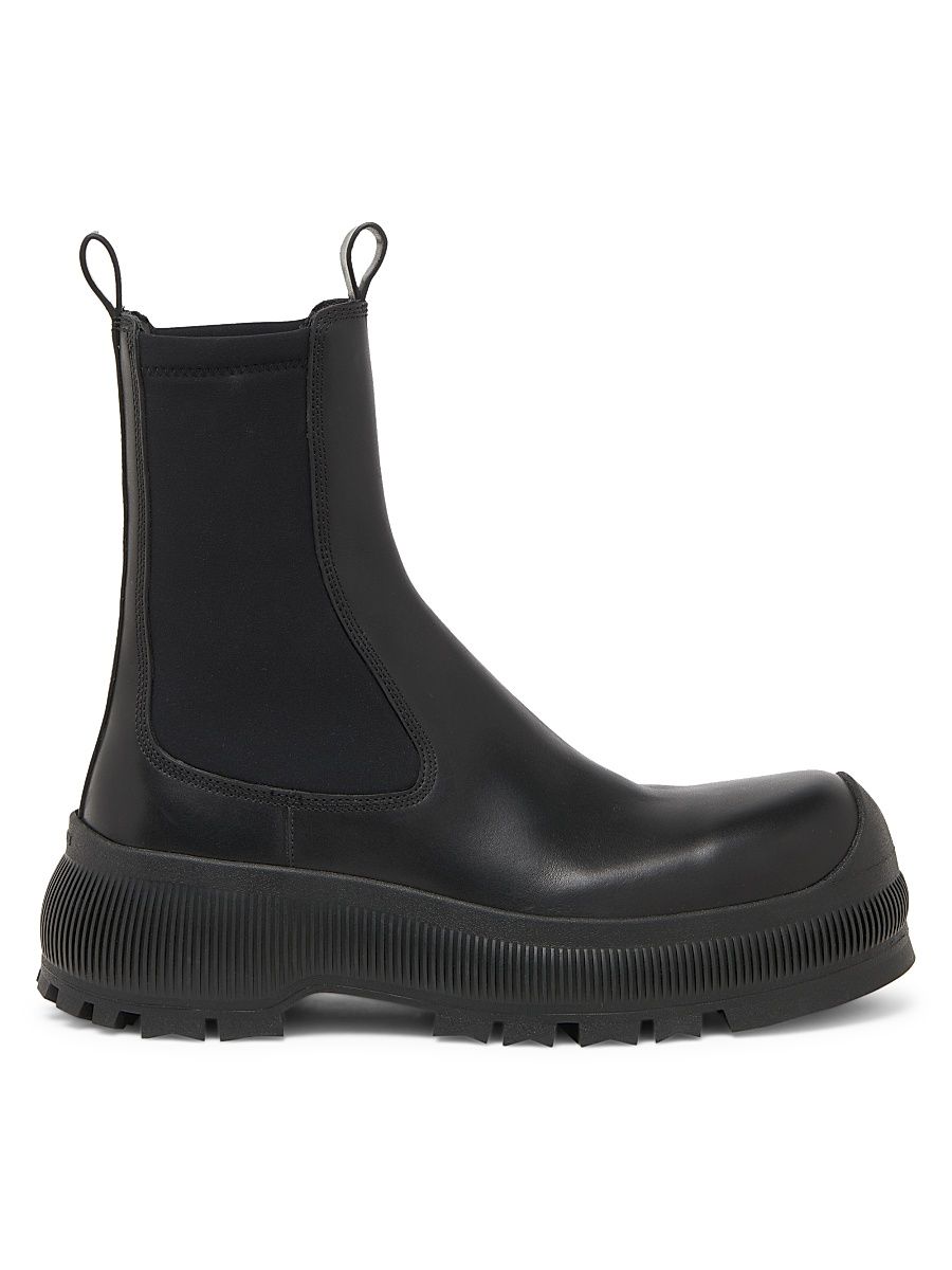 Women's Leather Ankle Boots - Black - Size 11