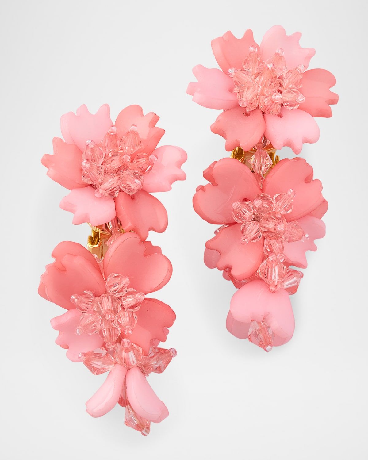 Triple Drop Flower Earrings
