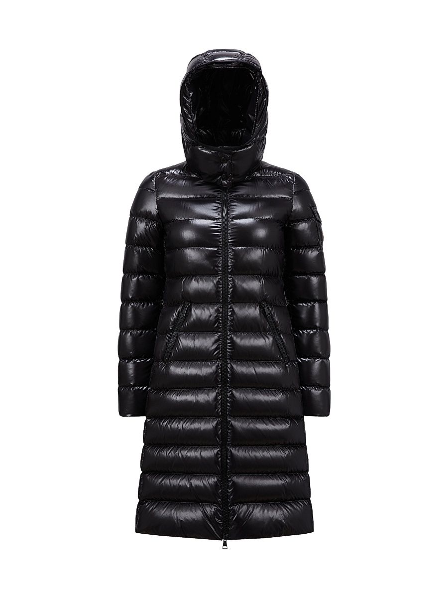 Women's Moka Long Down Puffer Coat - Black - Size XS