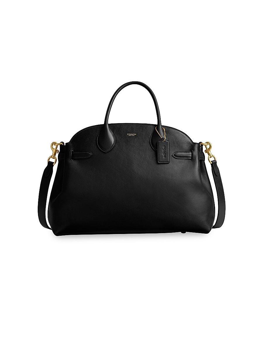 Women's Soft Empire Leather Carryall 40 - Black