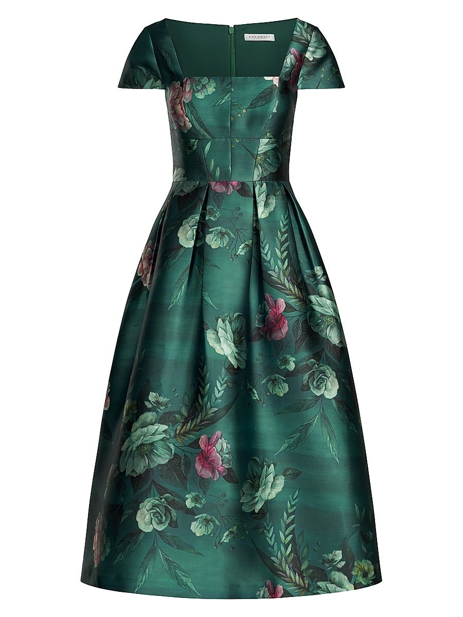 Women's Tierney Tea-Length Dress - Light Emerald - Size 16