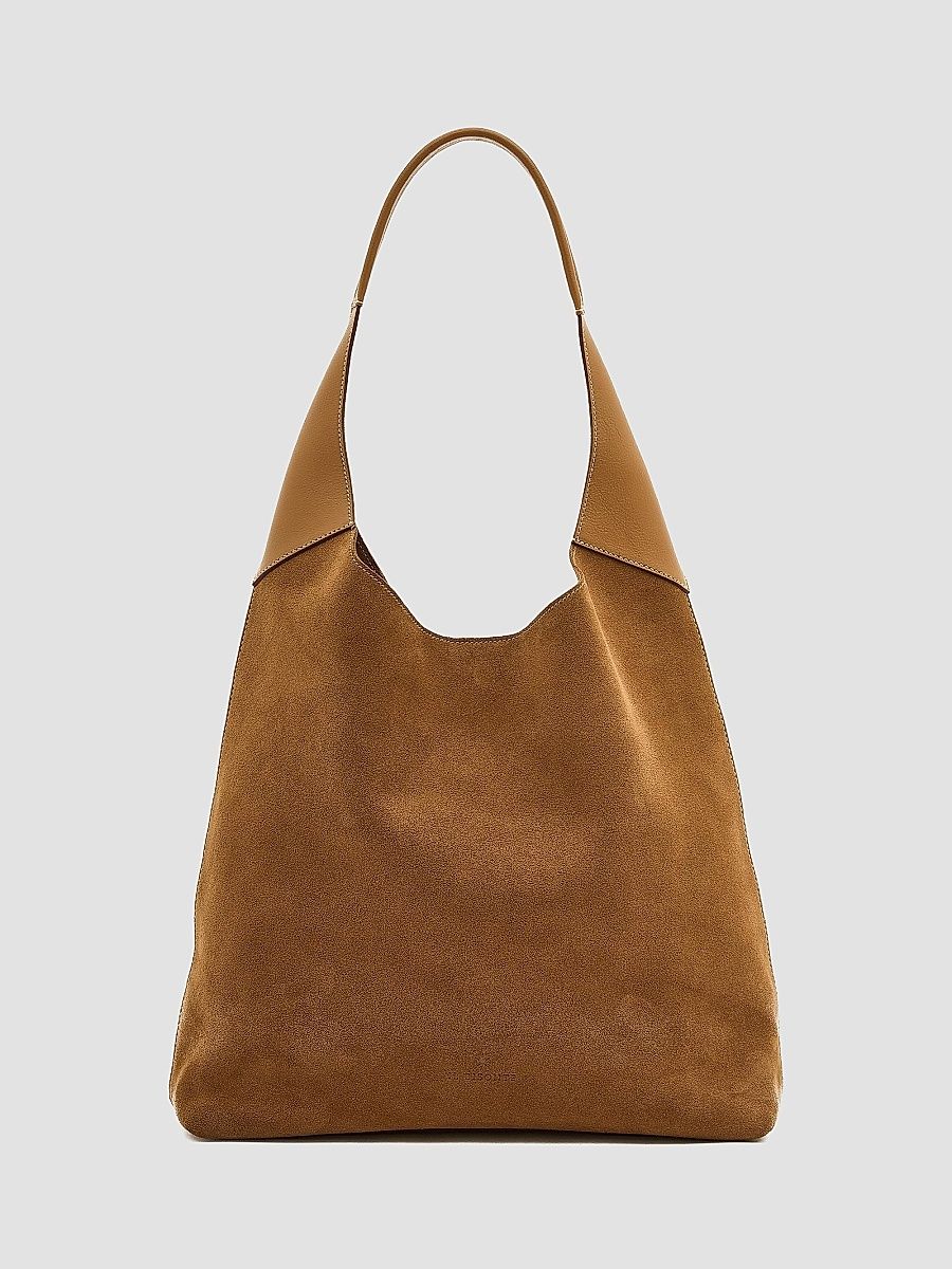 Il Bisonte Women's Le Laudi Suede Shoulder Bag - Gianduia And Gianduia