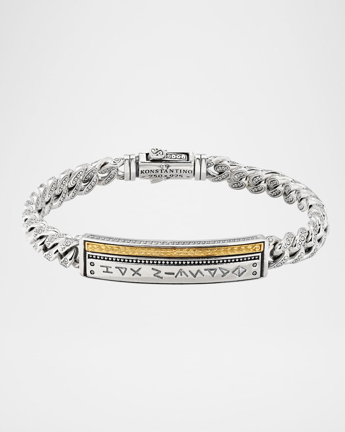 Men & apos;s Two-Tone Chain ID Bracelet