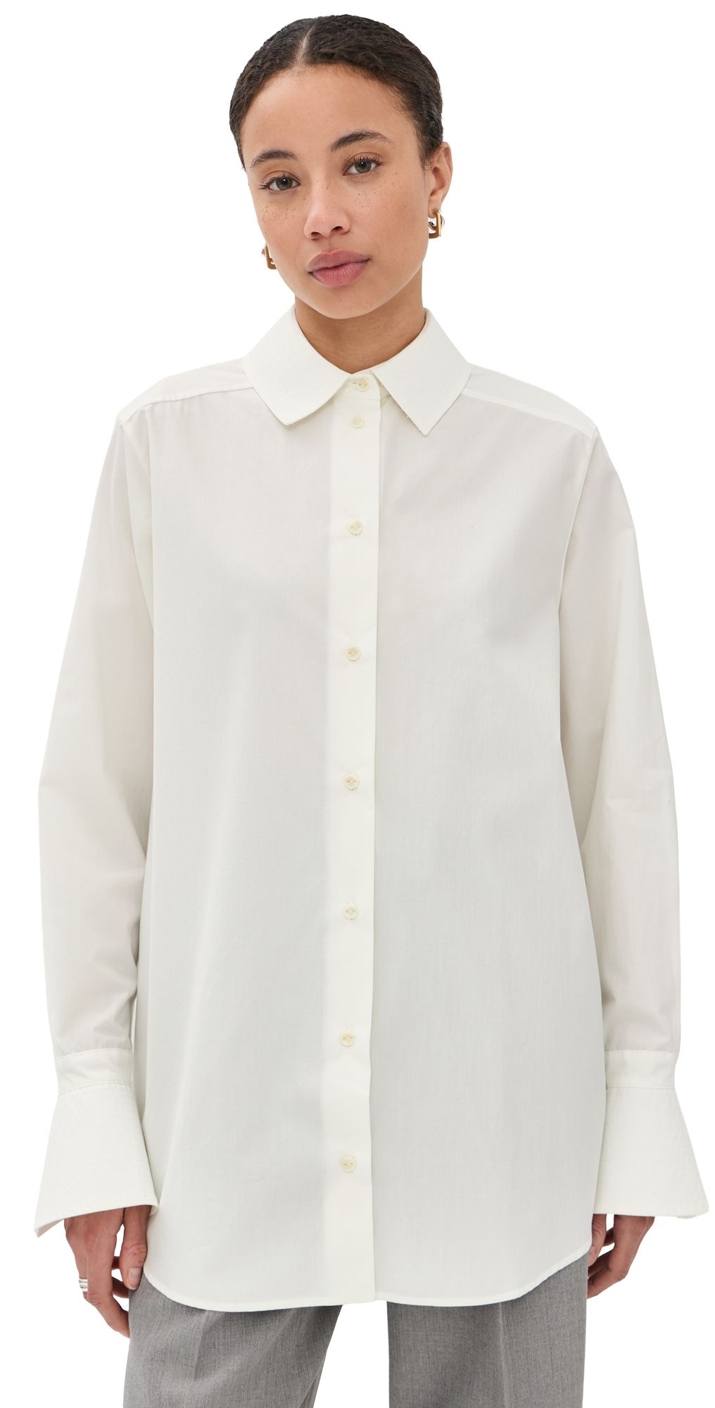 Ossou Haze Button Down Top Milk M