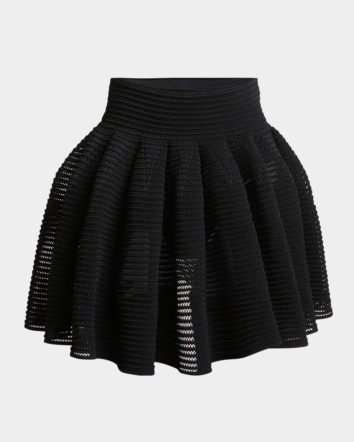 Pleated Crinoline Mini Skirt
